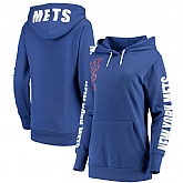 Women New York Mets G III 4Her by Carl Banks 12th Inning Pullover Hoodie Royal,baseball caps,new era cap wholesale,wholesale hats